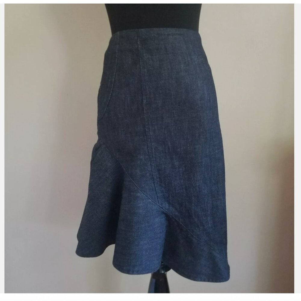 ARMANI COLEZZIONI LIGHT JEANS SKIRT- ASYMMETRICAL SZ 6